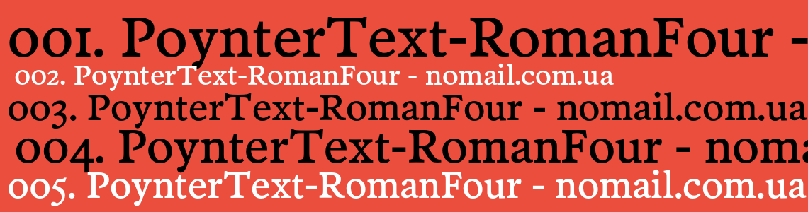 Шрифт PoynterText-RomanFour