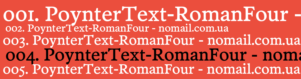 Шрифт PoynterText-RomanFour