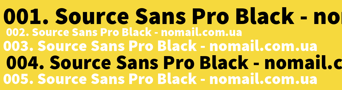 Шрифт Source Sans Pro Black