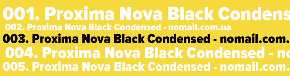 Шрифт Proxima Nova Black Condensed