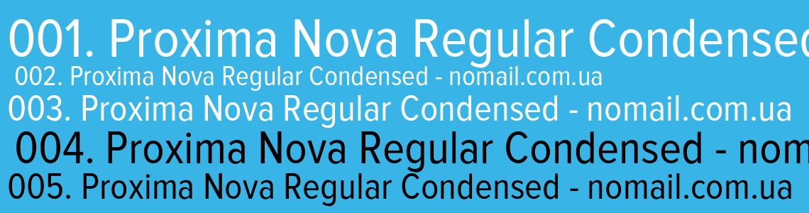 Шрифт Proxima Nova Regular Condensed