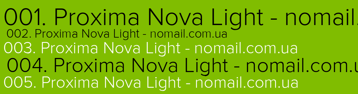 Шрифт Proxima Nova Light