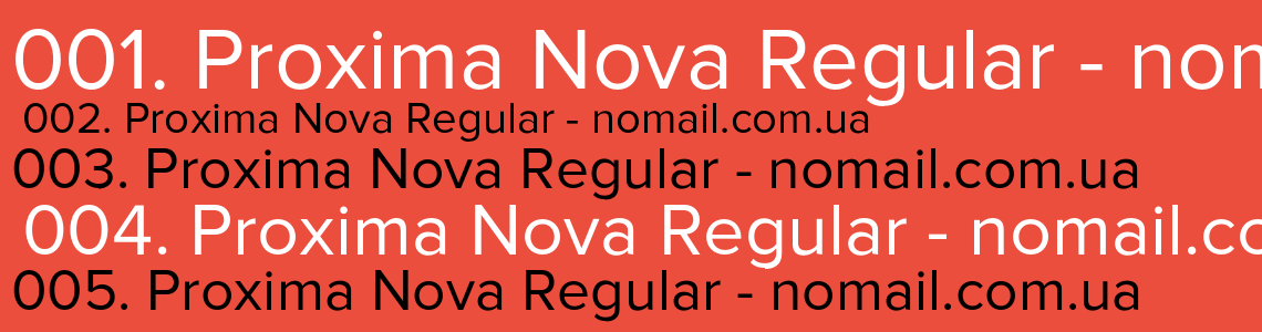 Шрифт Proxima Nova Regular