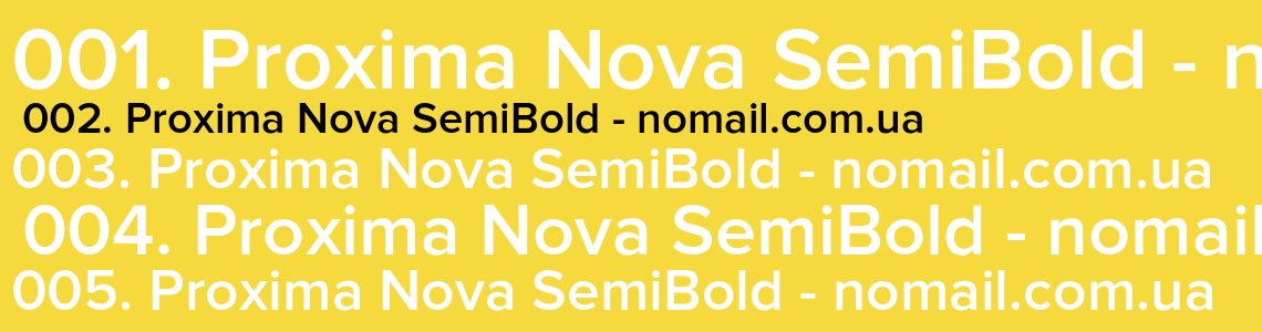 Шрифт Proxima Nova SemiBold