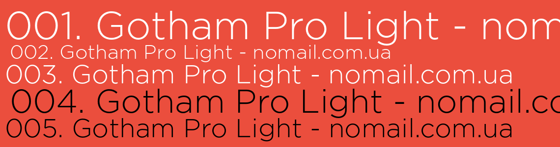 Шрифт Gotham Pro Light