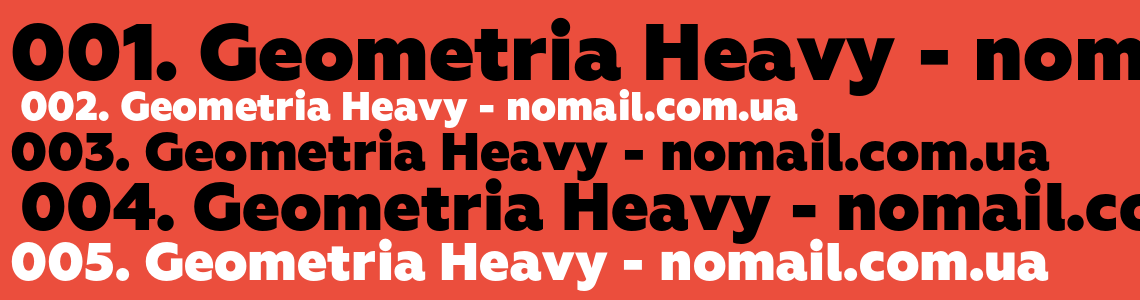 Шрифт Geometria Heavy