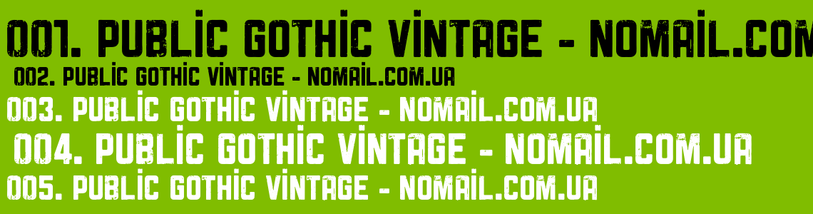 Шрифт Public Gothic Vintage