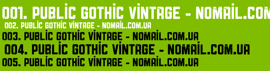 Шрифт Public Gothic Vintage