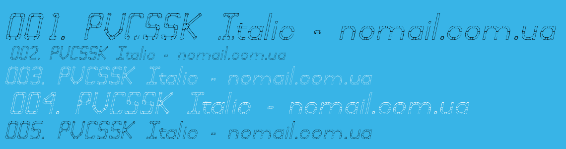 Шрифт PVCSSK Italic