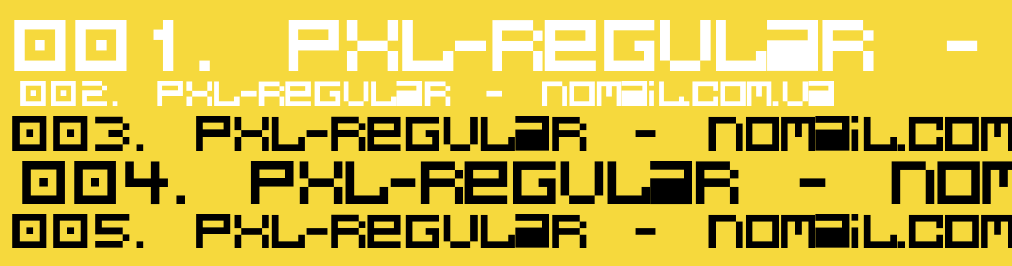 Шрифт Pxl-Regular