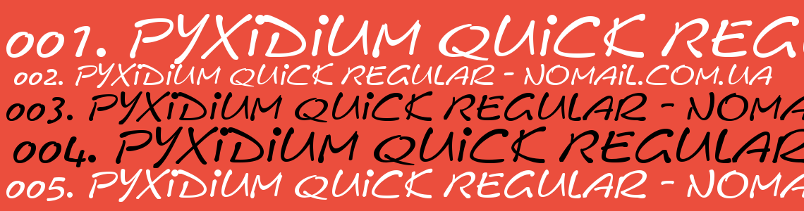 Шрифт Pyxidium Quick Regular