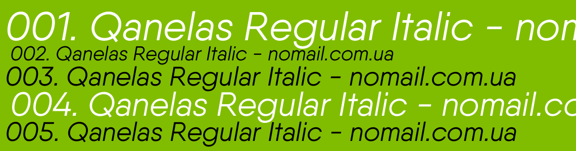Шрифт Qanelas Regular Italic