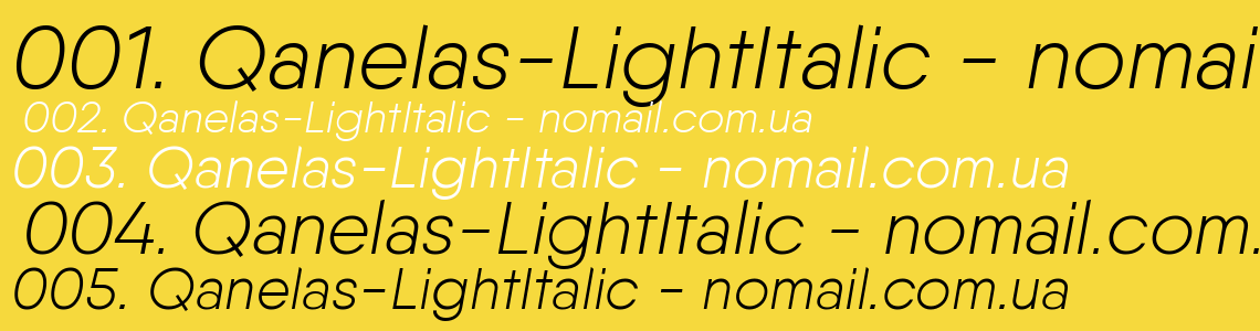 Шрифт Qanelas-LightItalic