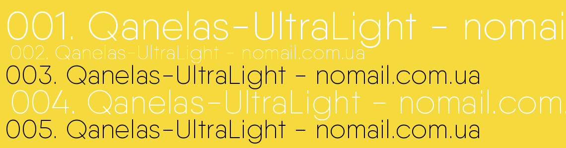 Шрифт Qanelas-UltraLight