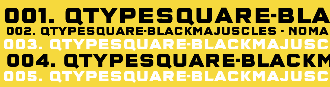 Шрифт QTypeSquare-BlackMajuscles