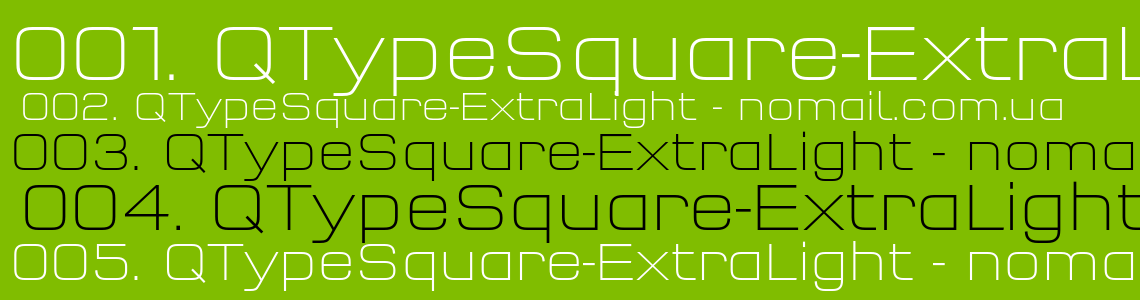 Шрифт QTypeSquare-ExtraLight