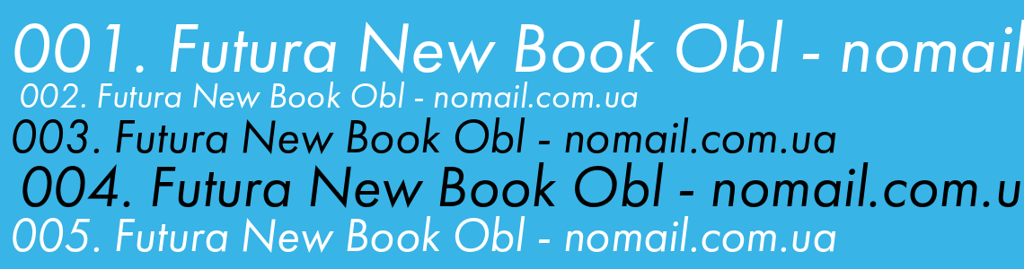 Шрифт Futura New Book Obl