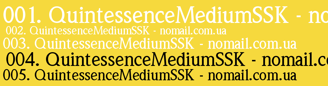 Шрифт QuintessenceMediumSSK