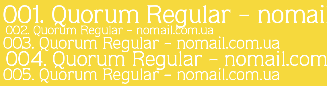 Шрифт Quorum Regular