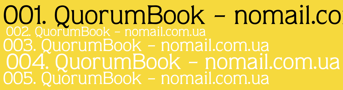 Шрифт QuorumBook