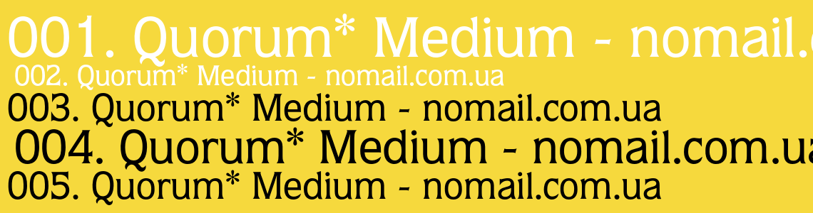 Шрифт Quorum* Medium