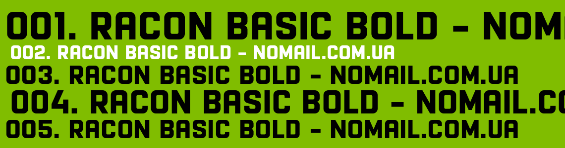 Шрифт Racon Basic Bold