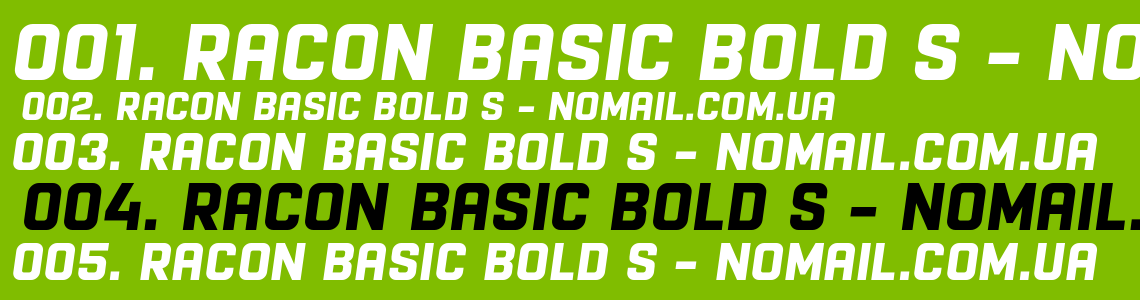 Шрифт Racon Basic Bold S