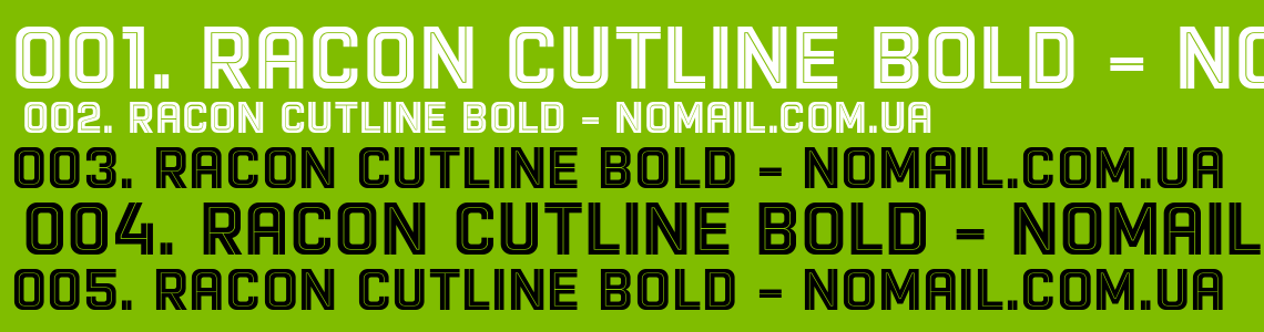 Шрифт Racon Cutline Bold