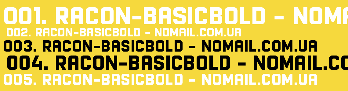 Шрифт Racon-BasicBold
