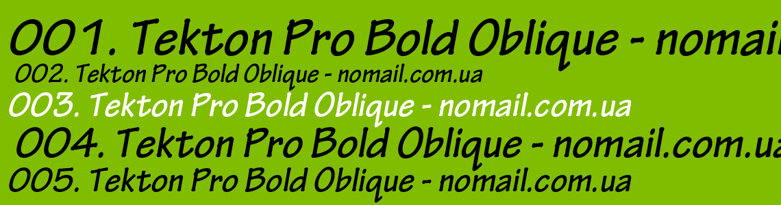 Шрифт Tekton Pro Bold Oblique