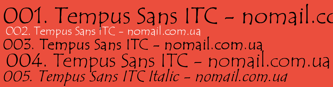 Шрифт Tempus Sans ITC