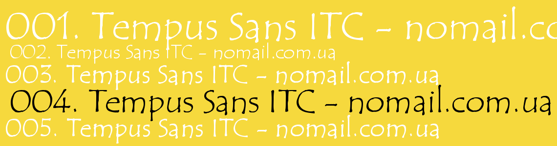 Шрифт Tempus Sans ITC