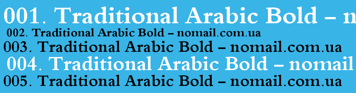 Шрифт Traditional Arabic Bold