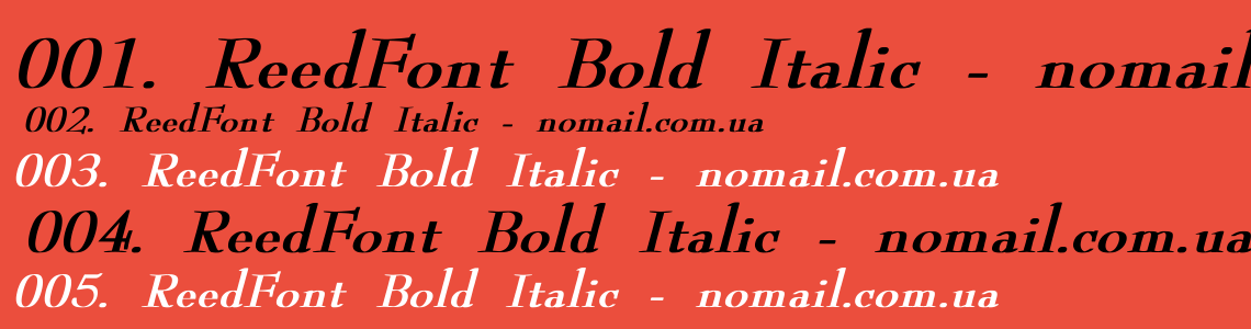 Шрифт ReedFont Bold Italic