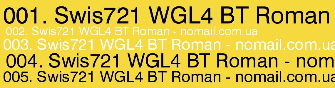 Шрифт Swis721 WGL4 BT Roman