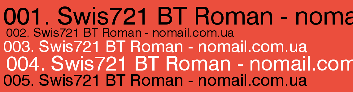 Шрифт Swis721 BT Roman