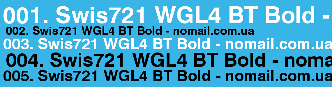 Шрифт Swis721 WGL4 BT Bold