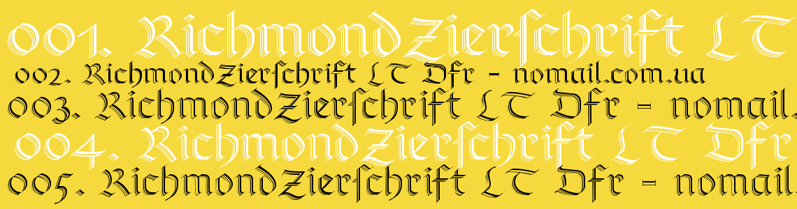 Шрифт RichmondZierschrift LT Dfr