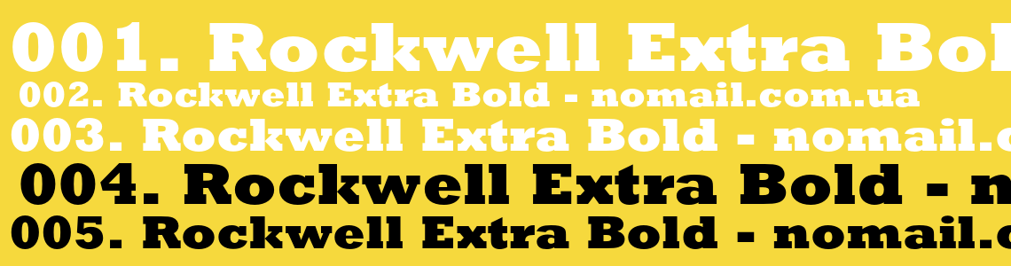Шрифт Rockwell Extra Bold
