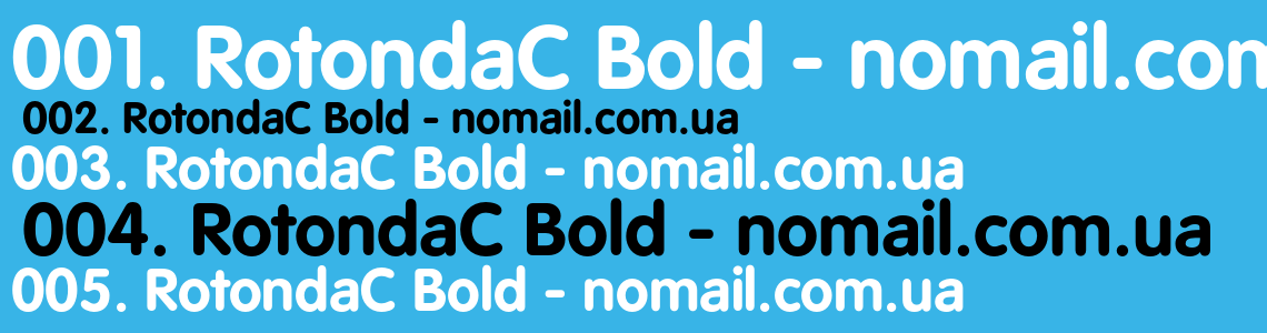 Шрифт RotondaC Bold
