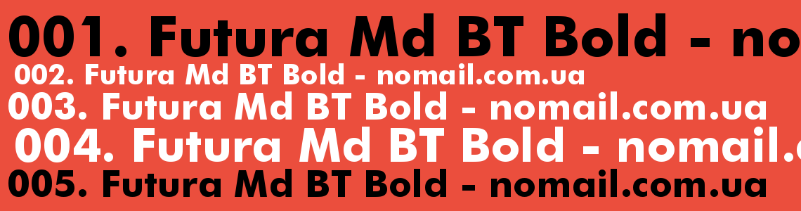 Шрифт Futura Md BT Bold