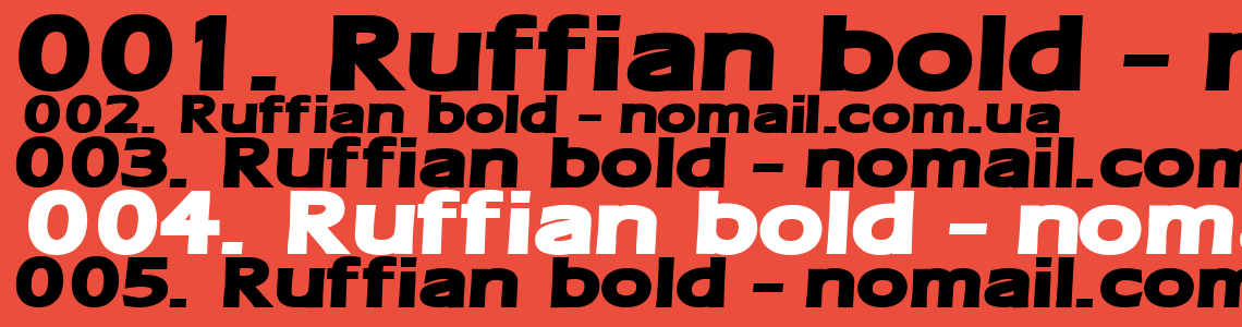 Шрифт Ruffian bold