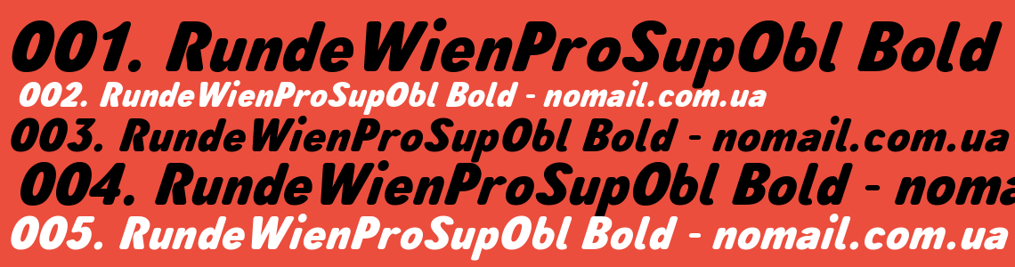 Шрифт RundeWienProSupObl Bold