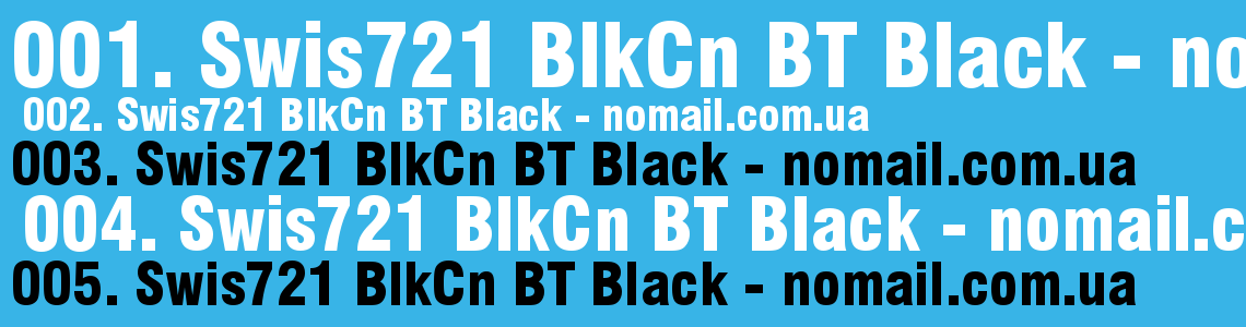 Шрифт Swis721 BlkCn BT Black
