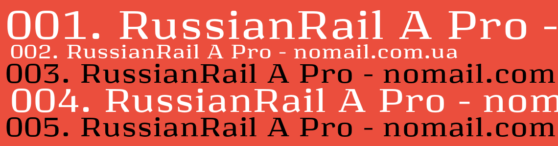 Шрифт RussianRail A Pro