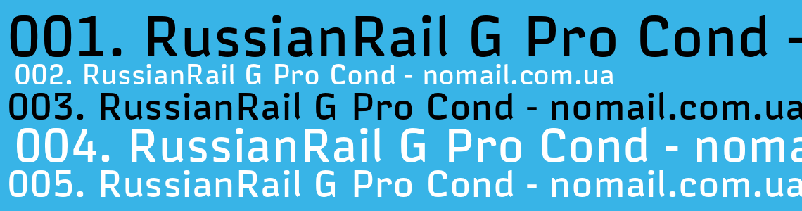 Шрифт RussianRail G Pro Cond