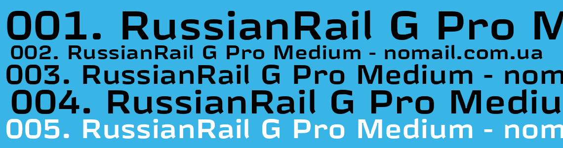 Шрифт RussianRail G Pro Medium