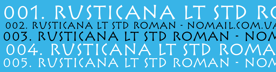 Шрифт Rusticana LT Std Roman