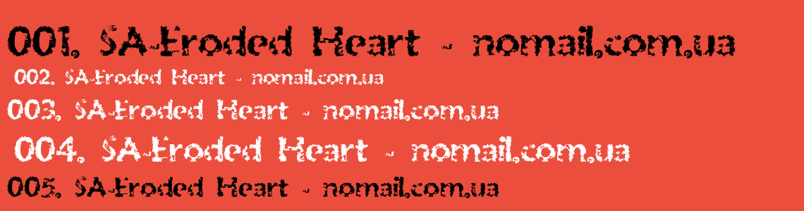 Шрифт SA-Eroded Heart