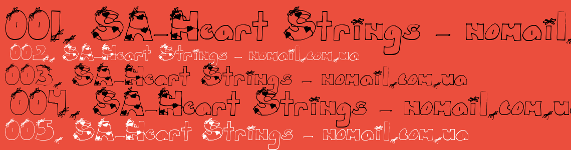 Шрифт SA-Heart Strings